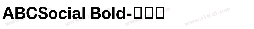 ABCSocial Bold字体转换 ABCSocial Bold字体转换